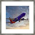 Southwest 737 Framed Print