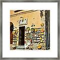 Souvenirs Shop In Montecatini Alto, Tuscany Framed Print