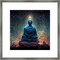 Space Buddha - Oryginal Artwork By Vart. Framed Print