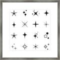 Sparkle Set. Collection Of 32 Premium Quality Icons Framed Print
