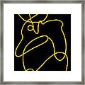 Squiggles - Yellow Framed Print