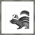 Squirrel With Tassel Hat Framed Print
