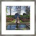 St. Annes. Ashton Park. The Rose Garden Fountain. Framed Print