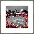 A Symphony Of Red At The Saint Louis Baseball Stadium - Selective Color Edition Framed Print