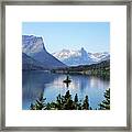 St Mary Lake - Glacier National Park Mt Framed Print