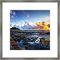 St Michael's Mount Dramatic Sunset Cornwall Framed Print
