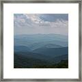 Stacked Mountains On The Blue Ridge Parkway Framed Print