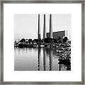 Stacks On The Water Framed Print