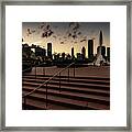 Stairs Lead Into Chicago's Buckingham Fountain Framed Print