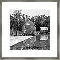 Starr's Mill Reflections In Black And White Framed Print