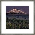 Starry Night Above The West Face Of The Cotopaxi Volcano Framed Print
