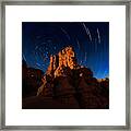 Stary Trails At Red Canyon Framed Print