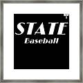 State Baseball Framed Print