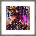 Steampunk Meets Cybergoth 01 Framed Print