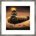 Steampunk Zeppelin 02 Framed Print