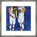 Stephen Curry And Quinn Cook Framed Print