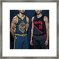 Stephen Curry And Seth Curry Framed Print