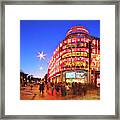 Stephens Green Shopping Centre And Christmas Tree - Dublin, Ireland Framed Print