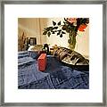 Still Life With African Mask Framed Print