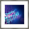 Stock Market Financial Growth Chart Framed Print