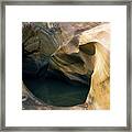 Stone And Water And Curves Framed Print