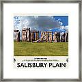 Stonhenge Railway Poster Framed Print