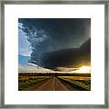 Stormy Rays Framed Print