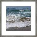 Stormy Sea- Art By Linda Woods Framed Print