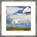 Stormy Skies Over Farmland Framed Print