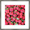Strawberry Background Framed Print