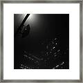 Streetlamp At Night Framed Print