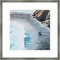 Strolling The Shore Framed Print