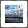 Strong Wind On The Malecon Framed Print