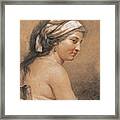 Study Of A Seated Woman Seen From Behind, Marie-gabrielle Capet Framed Print