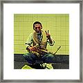 Subway Saxophone Framed Print