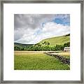 Summer In Muker Meadows, The Yorkshire Dales, England, Uk Framed Print