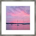 Summer Sailboats Stonington Framed Print