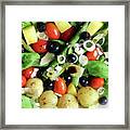 Summerpotato Asparagus Blueberry Basil Tomato Salad Framed Print