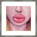 Summer's Lips Framed Print