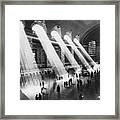 Sun Beams Into Grand Central Station Framed Print