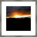 Sunglow Over Westwing - Dark Sky Framed Print