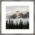 Sunlit Mountain Peak Canadian Rockies Framed Print