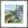 Sunny Day On The Strand Framed Print