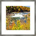Sunny Fall Day At Ohiopyle Falls Framed Print