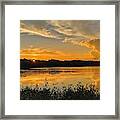 Sunny Lake Park Sunset Framed Print