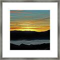 Sunrise And Clouds Framed Print