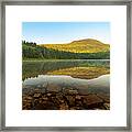 Sunrise At East Pond In The White Mountain National Forest Framed Print