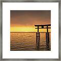 Sunrise At Lake Biwa, Japan Framed Print