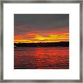 Sunrise In Puget Sound Framed Print