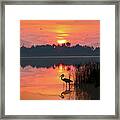 Sunrise Over Lake Smart Framed Print